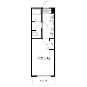 1K Apartment in Honcho - Funabashi-shi Floorplan