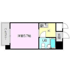 1K Mansion in Shimoshinjo - Osaka-shi Higashiyodogawa-ku Floorplan
