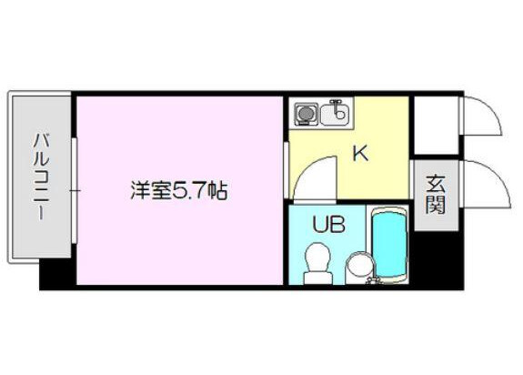 1K Apartment to Rent in Osaka-shi Higashiyodogawa-ku Floorplan