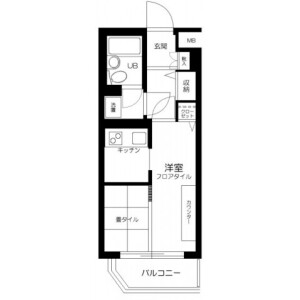 1K Mansion in Chihaya - Toshima-ku Floorplan
