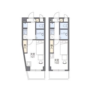 1K Apartment in Kitashinjuku - Shinjuku-ku Floorplan