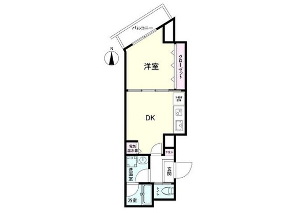 1DK Apartment to Buy in Shinagawa-ku Floorplan