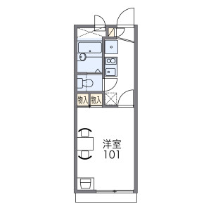 1K Apartment in Hiranominami - Osaka-shi Hirano-ku Floorplan