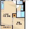 1LDK Apartment to Rent in Sagamihara-shi Midori-ku Floorplan