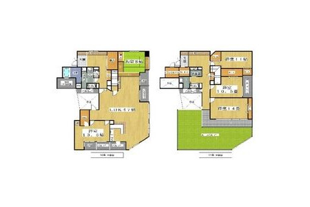 5LDK Apartment to Rent in Osaka-shi Naniwa-ku Floorplan