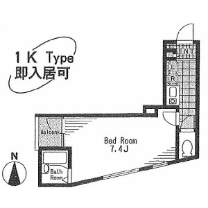1K Apartment in Shakujiimachi - Nerima-ku Floorplan
