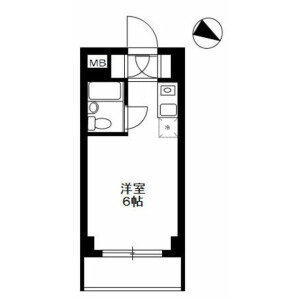 1R 맨션 in Honcho - Higashimurayama-shi Floorplan