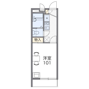 1K Mansion in Uchiya - Saitama-shi Minami-ku Floorplan