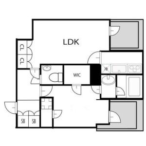 1LDK Mansion in Nakamagome - Ota-ku Floorplan