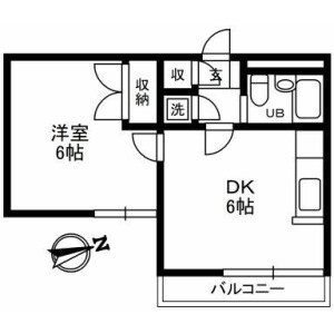1DK {building type} in Ichigayayakuojimachi - Shinjuku-ku Floorplan