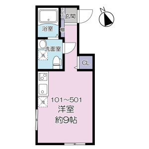 1R Mansion in Waseda tsurumakicho - Shinjuku-ku Floorplan