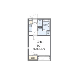 千葉市中央區院内-1K公寓 房間格局