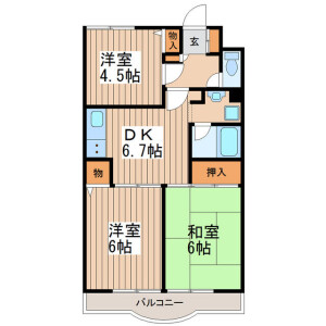 3DK Mansion in Matsushima - Edogawa-ku Floorplan