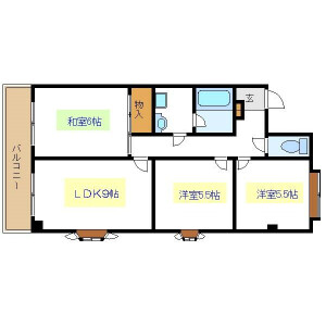 3LDK Mansion in Nishikasai - Edogawa-ku Floorplan