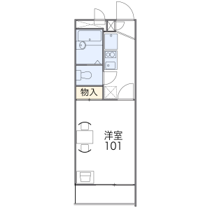 1K Mansion in Sannose - Higashiosaka-shi Floorplan