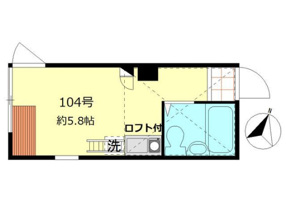 在江戶川區內租賃1R 公寓 的房產 房間格局