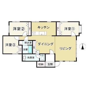 3LDK Mansion in Chokoji minami - Toyonaka-shi Floorplan
