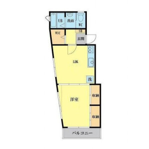 1LDK Mansion in Nakanobu - Shinagawa-ku Floorplan