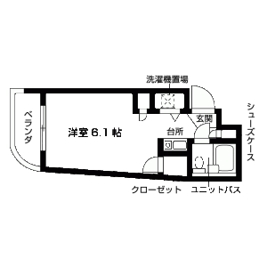 1R Mansion in Kamikitazawa - Setagaya-ku Floorplan