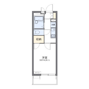 1K Mansion in Nakaiguchi - Kitakyushu-shi Kokurakita-ku Floorplan