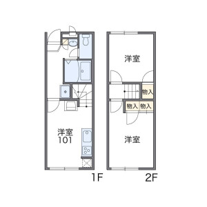 2DK Apartment in Hayatocho uchiyamada - Kirishima-shi Floorplan
