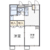 1LDK Apartment to Rent in Tatsuno-shi Floorplan