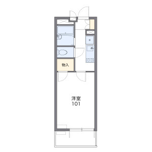 1K Mansion in Shirakane - Nagoya-shi Showa-ku Floorplan