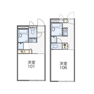 1K 아파트 in Seki - Kawasaki-shi Tama-ku Floorplan