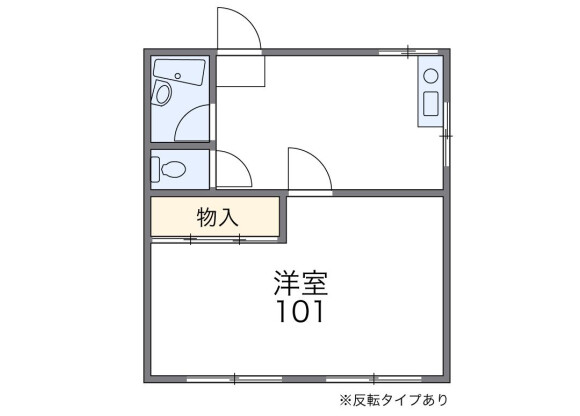 1DK Apartment to Rent in Chiba-shi Wakaba-ku Floorplan