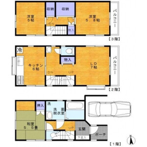 3LDK Mansion in Haramachi - Meguro-ku Floorplan