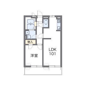 1LDK Mansion in Higashiterayamacho - Seto-shi Floorplan