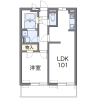 1LDK Apartment to Rent in Seto-shi Floorplan