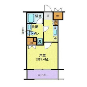1K Mansion in Mizonokuchi - Kawasaki-shi Takatsu-ku Floorplan