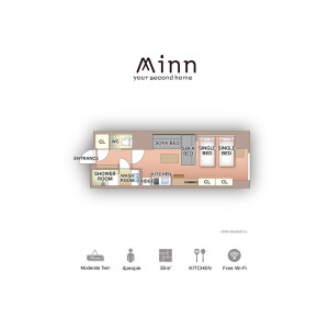 Minn Ueno - Serviced Apartment, Taito-ku Floorplan