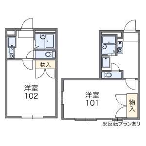 1K Apartment in Takabatake - Kofu-shi Floorplan