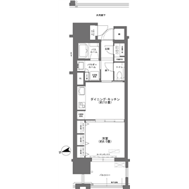 1DK Mansion in Chatan - Nakagami-gun Chatan-cho Floorplan