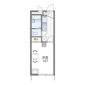 1K Apartment in Nakaotai - Nagoya-shi Nishi-ku Floorplan