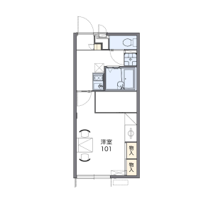 1K Apartment in Hakuryucho - Nagoya-shi Mizuho-ku Floorplan