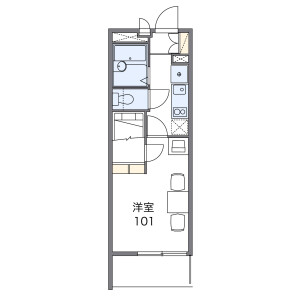1K Mansion in Higashiome - Ome-shi Floorplan