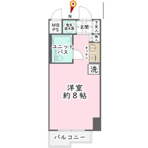 1R Mansion in Kusunokicho - Yokohama-shi Nishi-ku Floorplan