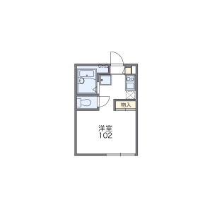 1K Apartment in Mita - Minato-ku Floorplan