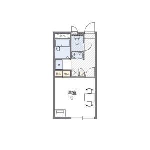 1K Apartment in Higashiome - Ome-shi Floorplan