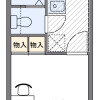 神戶市西區出租中的1K公寓 房屋格局