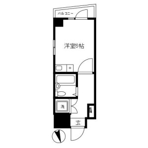 1R Mansion in Minamioi - Shinagawa-ku Floorplan