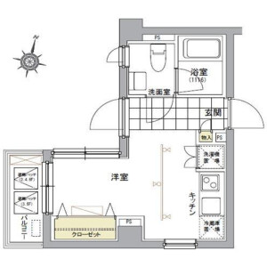 1R Mansion in Ikegami - Ota-ku Floorplan
