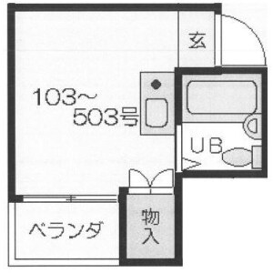 1R Mansion in Shimoshinjo - Osaka-shi Higashiyodogawa-ku Floorplan