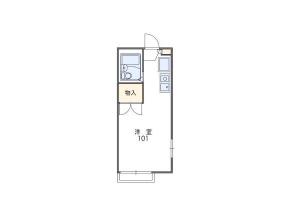 1K Apartment to Rent in Kyoto-shi Nishikyo-ku Floorplan