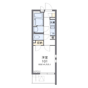 大田区南馬込-1K公寓 楼层布局