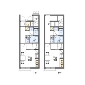 1K Apartment in Ekiyacho chikata - Fukuyama-shi Floorplan