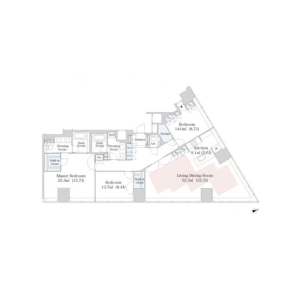3LDK Mansion in Nishishinjuku - Shinjuku-ku Floorplan